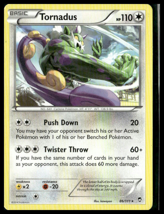 Tornadus #86/111 XY - Furious Fists MP