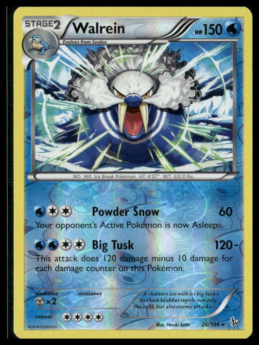 Walrein #26/106 Reverse Holo XY - Flashfire VLP