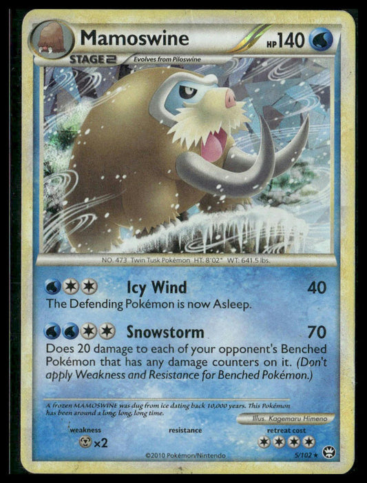 Mamoswine #5/102 Cracked Ice Holo Triumphant HP