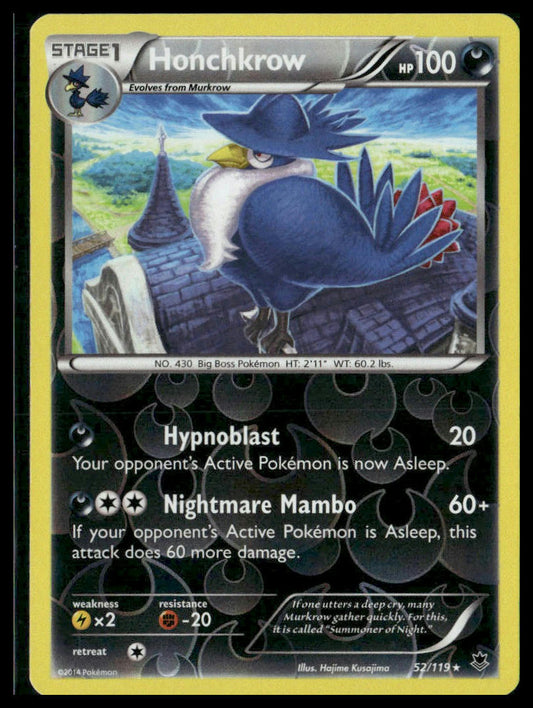 Honchkrow #52/119 Reverse Holo XY - Phantom Forces NM