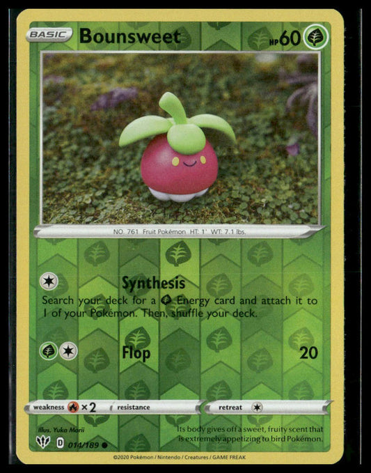 Bounsweet #014/189 Reverse Holo Darkness Ablaze VLP