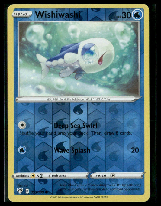 Wishiwashi #050/189 Reverse Holo Darkness Ablaze LP