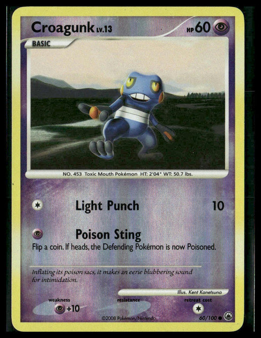 Croagunk #60/100 Reverse Holo Majestic Dawn MP