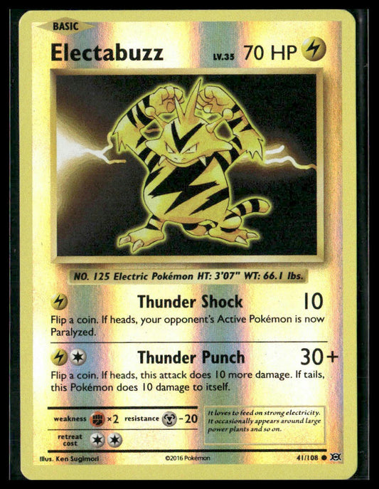 Electabuzz #41/108 Reverse Holo XY - Evolutions NM