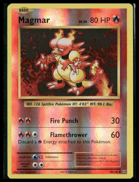 Magmar #20/108 Reverse Holo XY - Evolutions NM