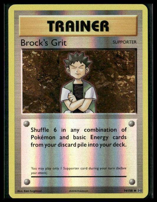 Brock's Grit #74/108 Reverse Holo XY - Evolutions NM