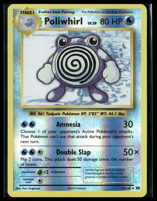 Poliwhirl #24/108 Reverse Holo XY - Evolutions LP