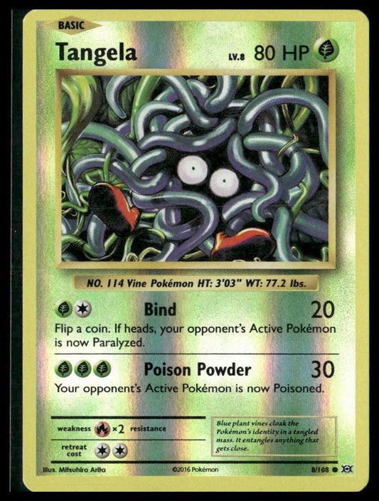 Tangela #8/108 Reverse Holo XY - Evolutions NM
