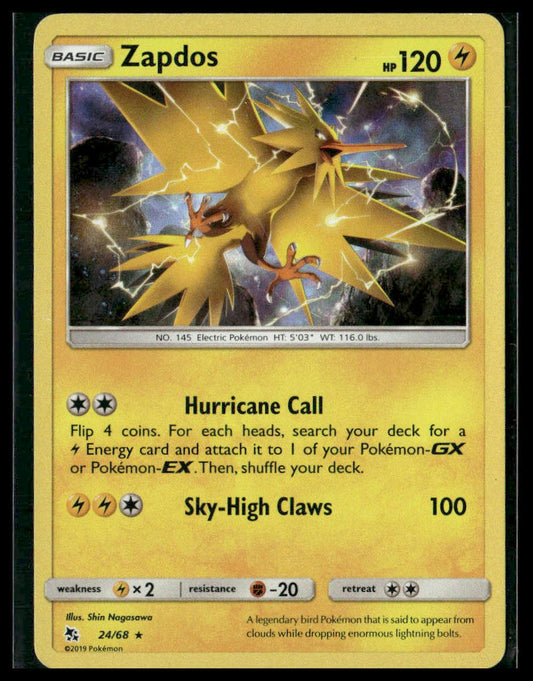 Zapdos #24/68 Hidden Fates LP