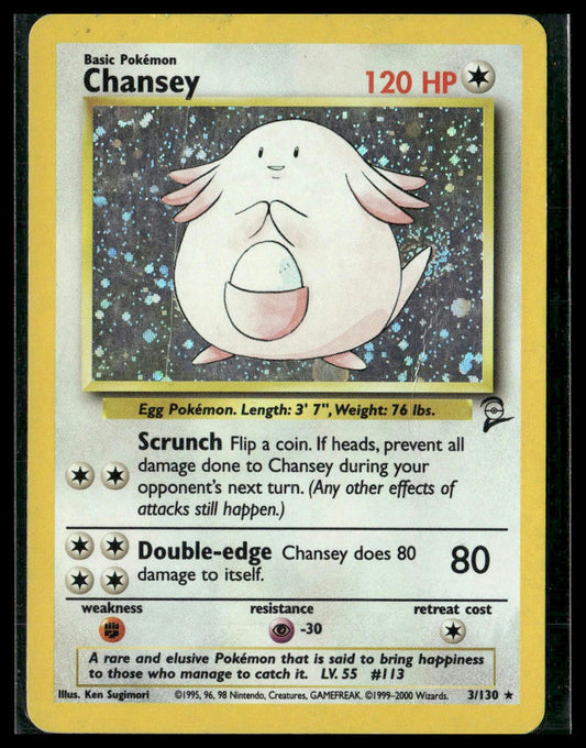 Chansey #003/130 Base Set 2 MP