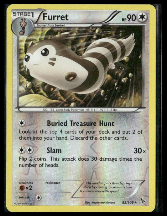 Furret #82/106 Reverse Holo XY - Flashfire NM