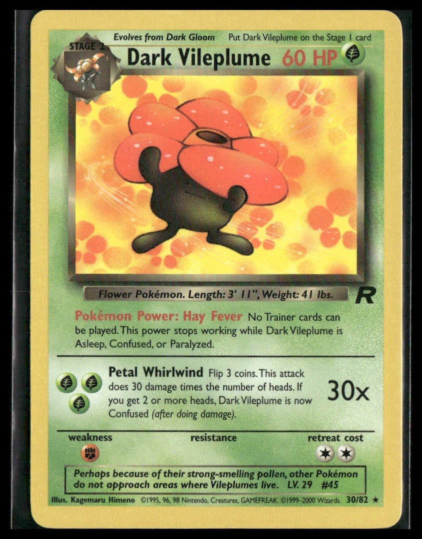 Dark Vileplume #30/82 Team Rocket LP