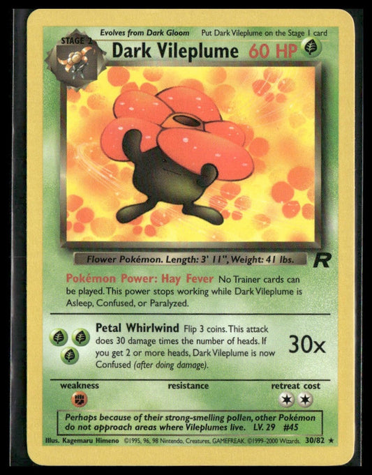 Dark Vileplume #30/82 Team Rocket LP