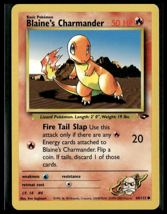 Blaine's Charmander #060/132 Gym Challenge LP