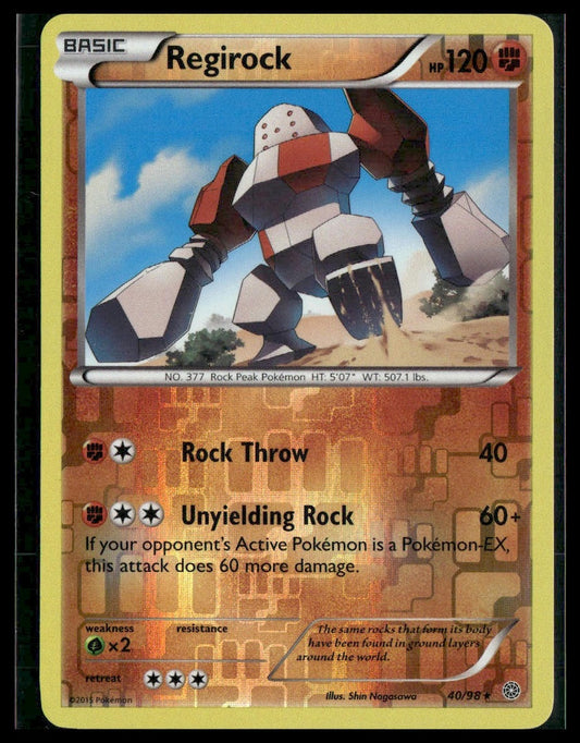 Regirock #40/98 Reverse Holo XY - Ancient Origins VLP