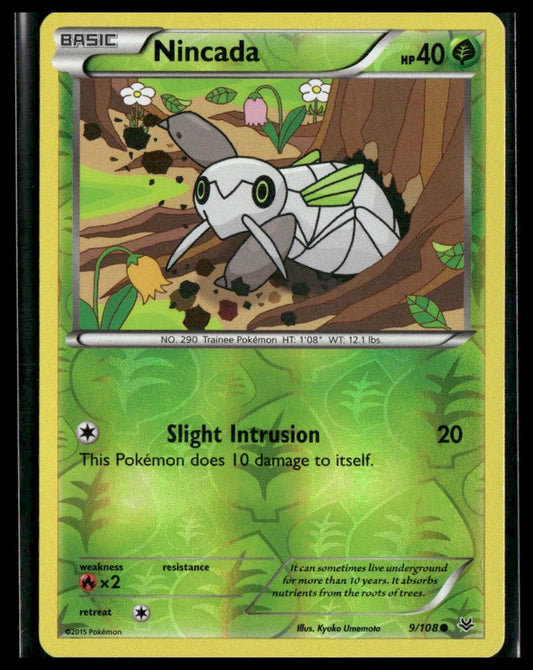 Nincada #9/108 Reverse Holo XY - Roaring Skies VLP