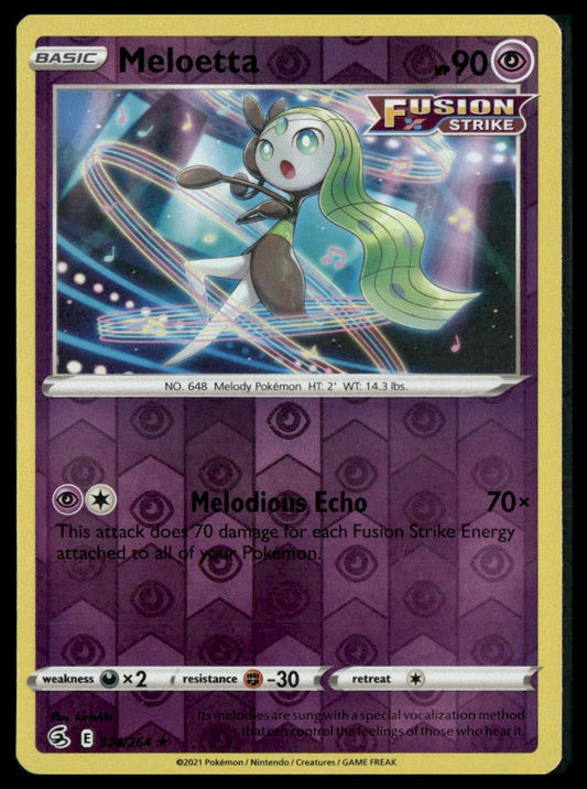 Meloetta #124/264 Reverse Holo Fusion Strike VLP