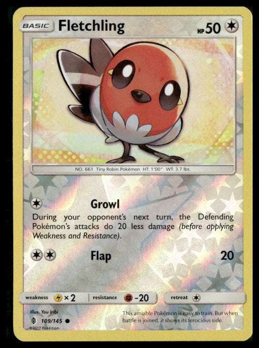 Fletchling #109/145 Reverse Holo Guardians Rising LP
