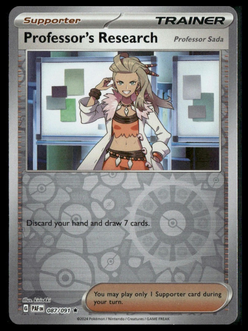 Professor's Research #087/091 Reverse Holo Paldean Fates NM