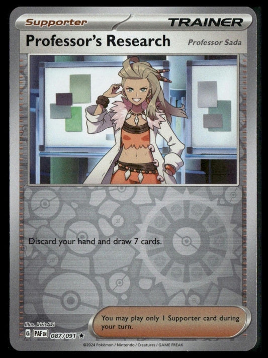 Professor's Research #087/091 Reverse Holo Paldean Fates NM