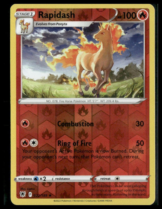 Rapidash #022/189 Reverse Holo Astral Radiance VLP