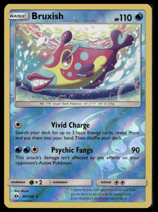 Bruxish #48/149 Reverse Holo SM Base Set VLP