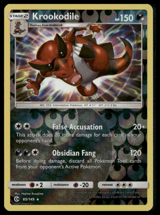 Krookodile #85/149 Reverse Holo SM Base Set NM