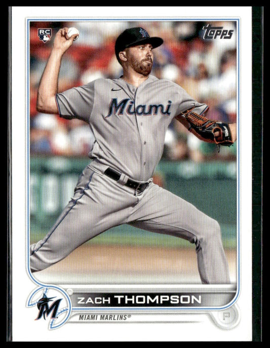 Zach Thompson #227 Rookie 2022 Topps Miami Marlins