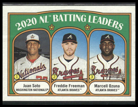 2020 NL Batting Leaders (Soto / Freeman / Ozuna) #85 2021 Topps Heritage