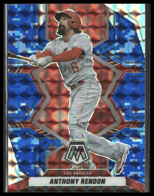 Anthony Rendon #148 2022 Panini Mosaic Blue Camo Mosaic Los Angeles Angels