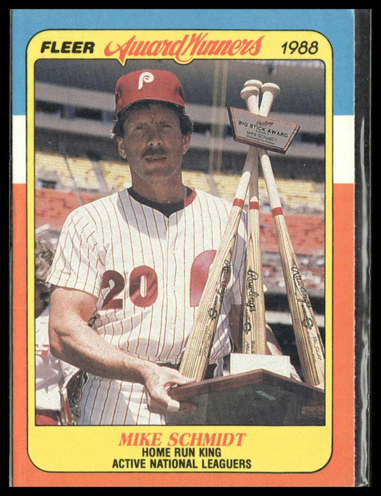 Mike Schmidt #35 1988 Fleer Award Winners Philadelphia Phillies