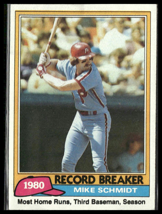 Mike Schmidt #206 1981 Topps Philadelphia Phillies