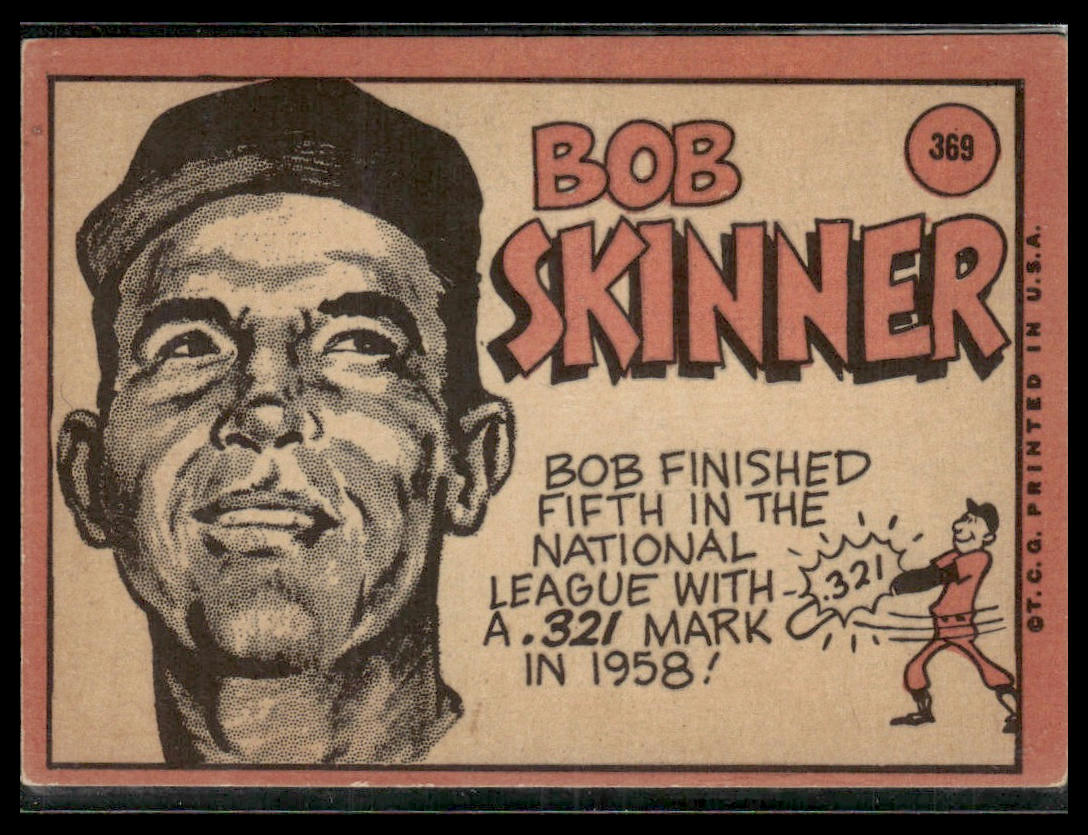 Bob Skinner #369 1969 Topps Philadelphia Phillies