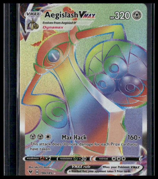 Aegislash VMAX (Secret) #190/185 Vivid Voltage NM