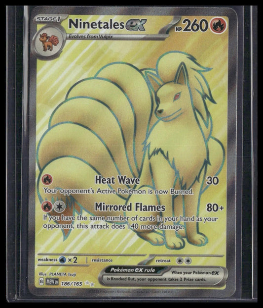 Ninetales ex #186/165 Scarlet & Violet 151 NM