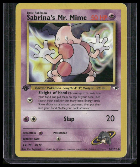 Sabrina's Mr. Mime #094/132 1st Edition Gym Heroes LP