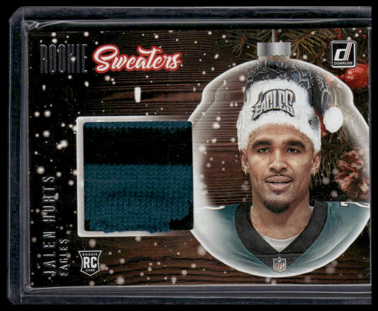 Jalen Hurts #SW-JH 2020 Donruss Rookie Holiday Sweater Philadelphia Eagles