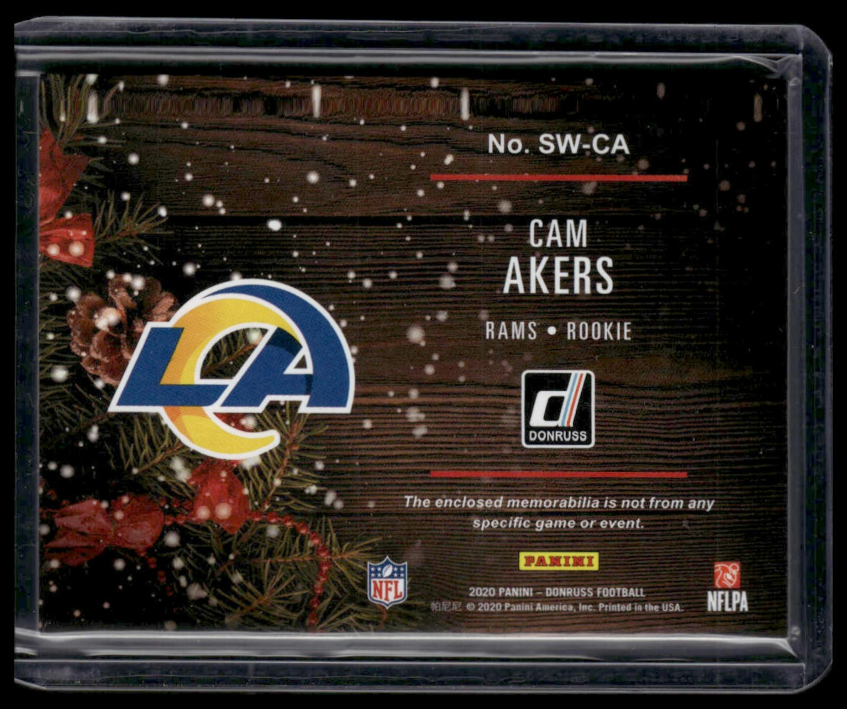 Cam Akers #SW-CA 2020 Donruss Rookie Holiday Sweater Los Angeles Rams