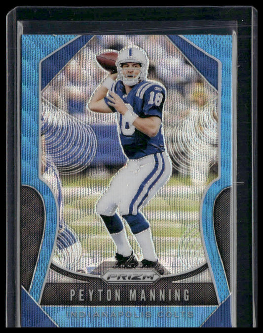 Peyton Manning #142 2019 Panini Prizm Blue Wave #/199 Indianapolis Colts