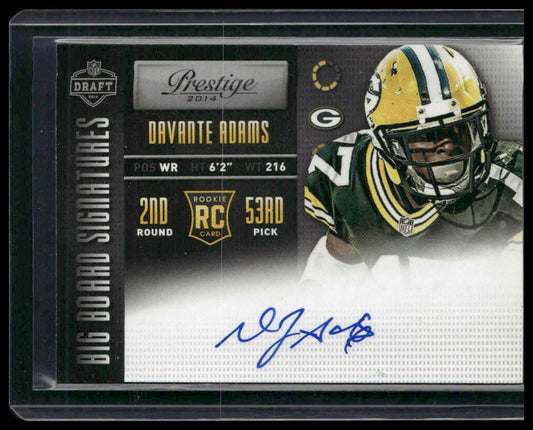 Davante Adams #17 2014 Panini Draft Big Board Signatures Green Bay Packers