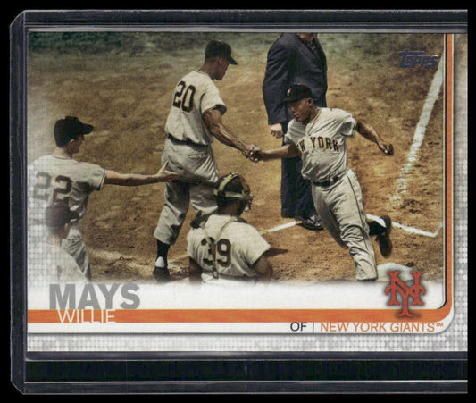 Willie Mays #US21 2019 Topps Update New York Giants Legend Image Variation SP