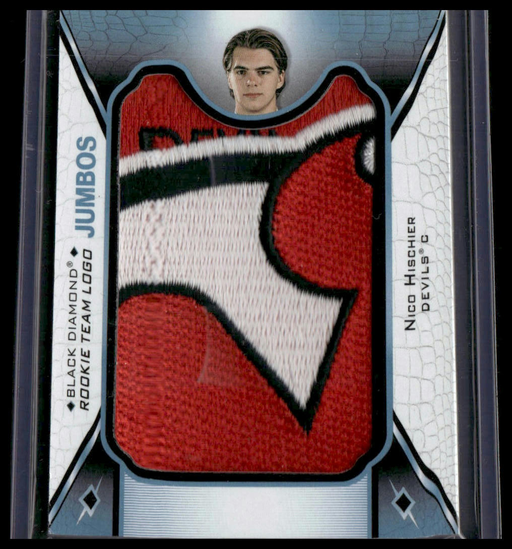 Nico Hischier #RTL-NH Rookie 2017-18 UD Logo Jumbo Patch New Jersey Devils