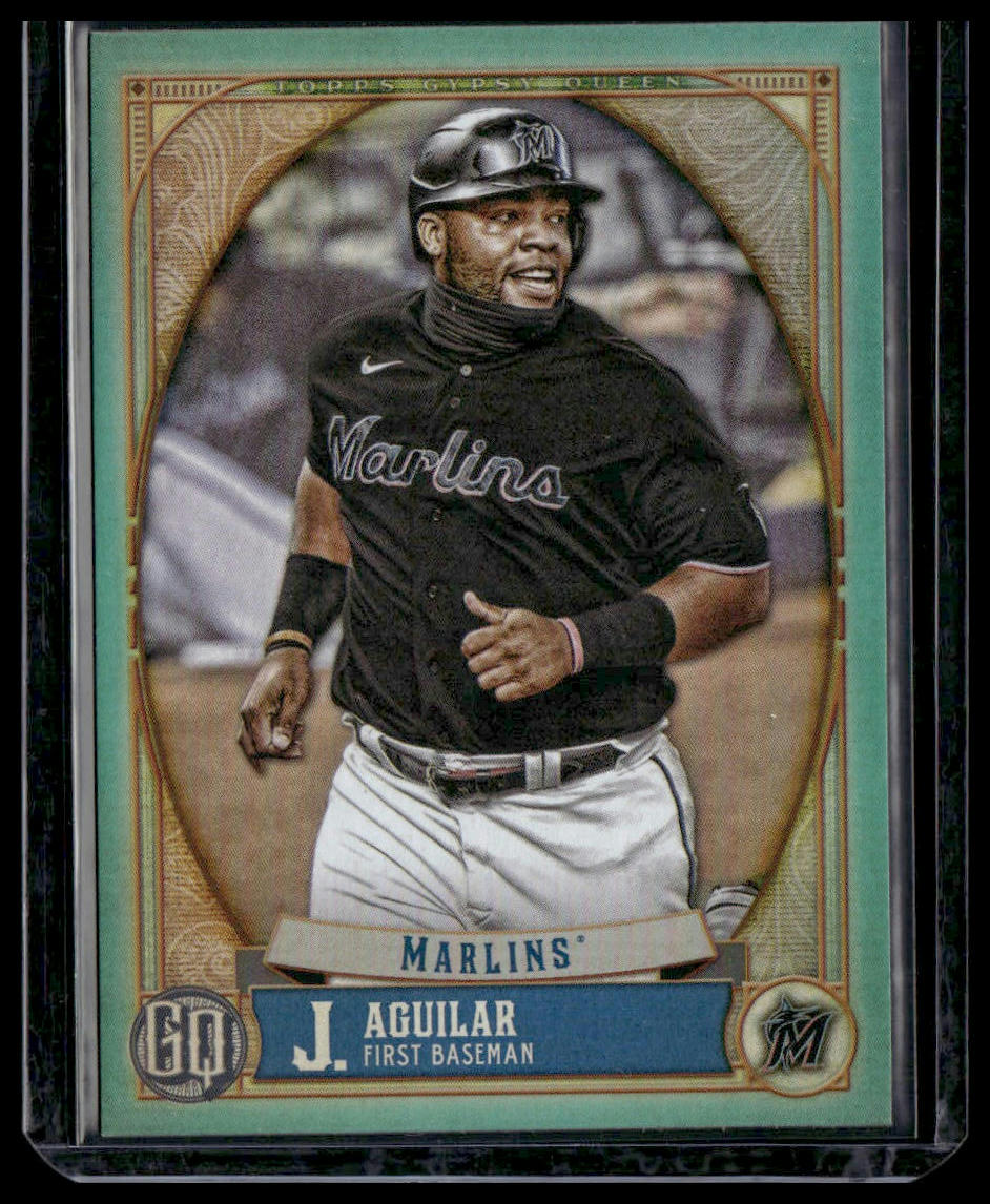 Jesus Aguilar #241 2021 Topps Gypsy Queen Turquoise #/199 Miami Marlins