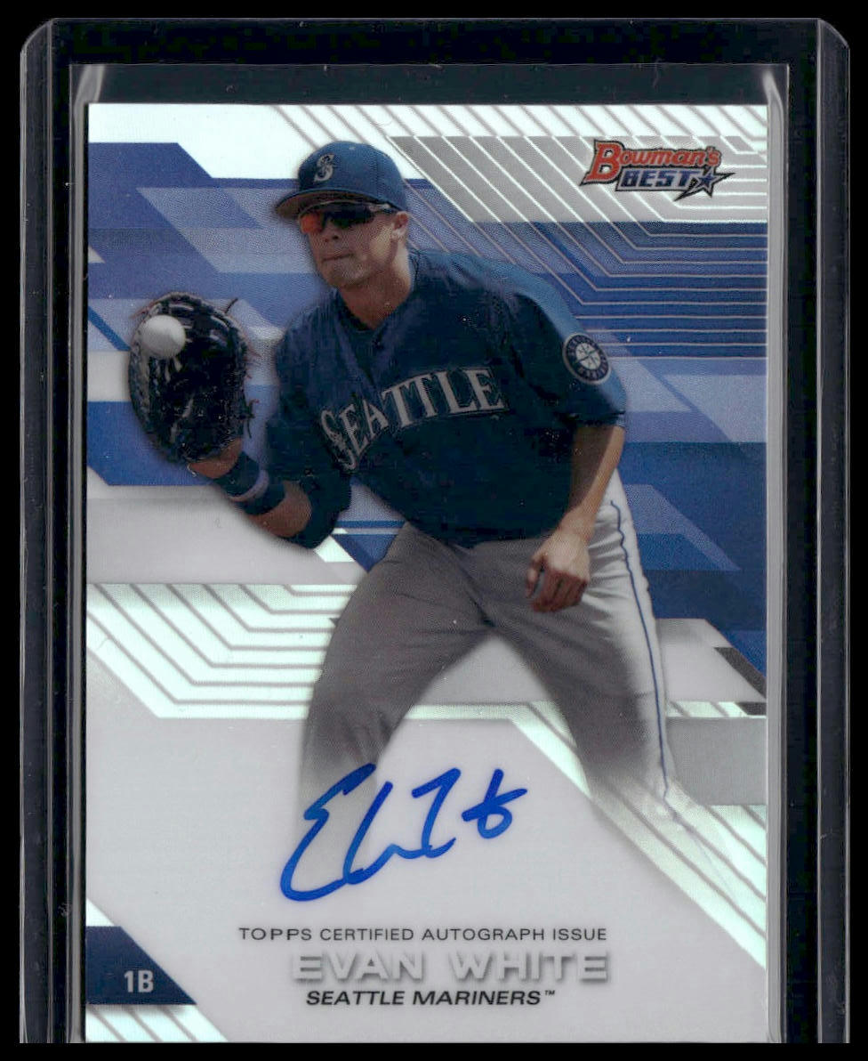 Evan White #B17-EW 2017 Bowman Best of 2017 Auto Refractor Seattle Mariners