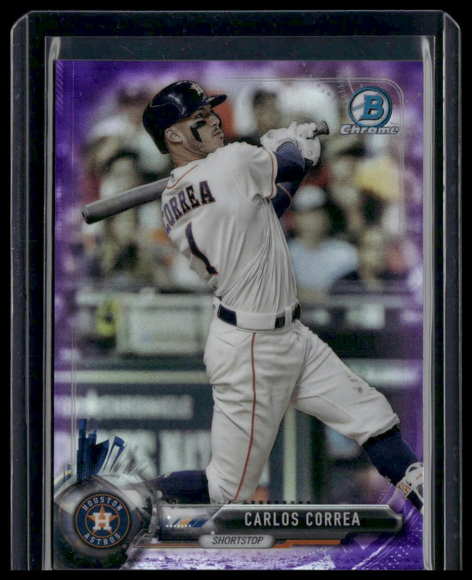 Carlos Correa #82 2017 Bowman Chrome Purple Refractor #/250 Houston Astros