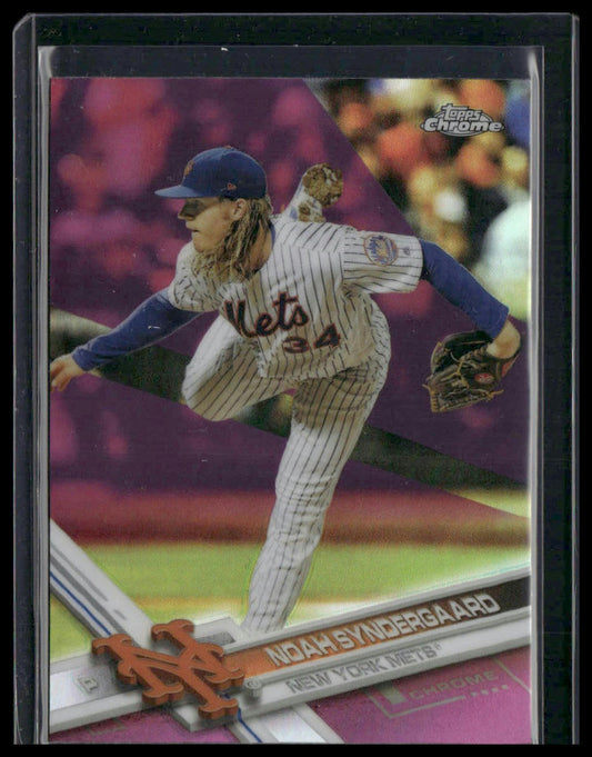 Noah Syndergaard #103 2017 Topps Chrome Pink Refractor New York Mets