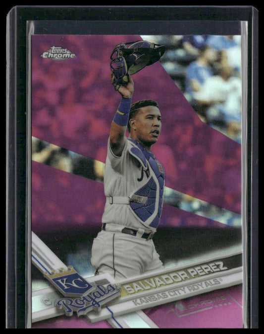 Salvador Perez #162 2017 Topps Chrome Pink Refractor Kansas City Royals