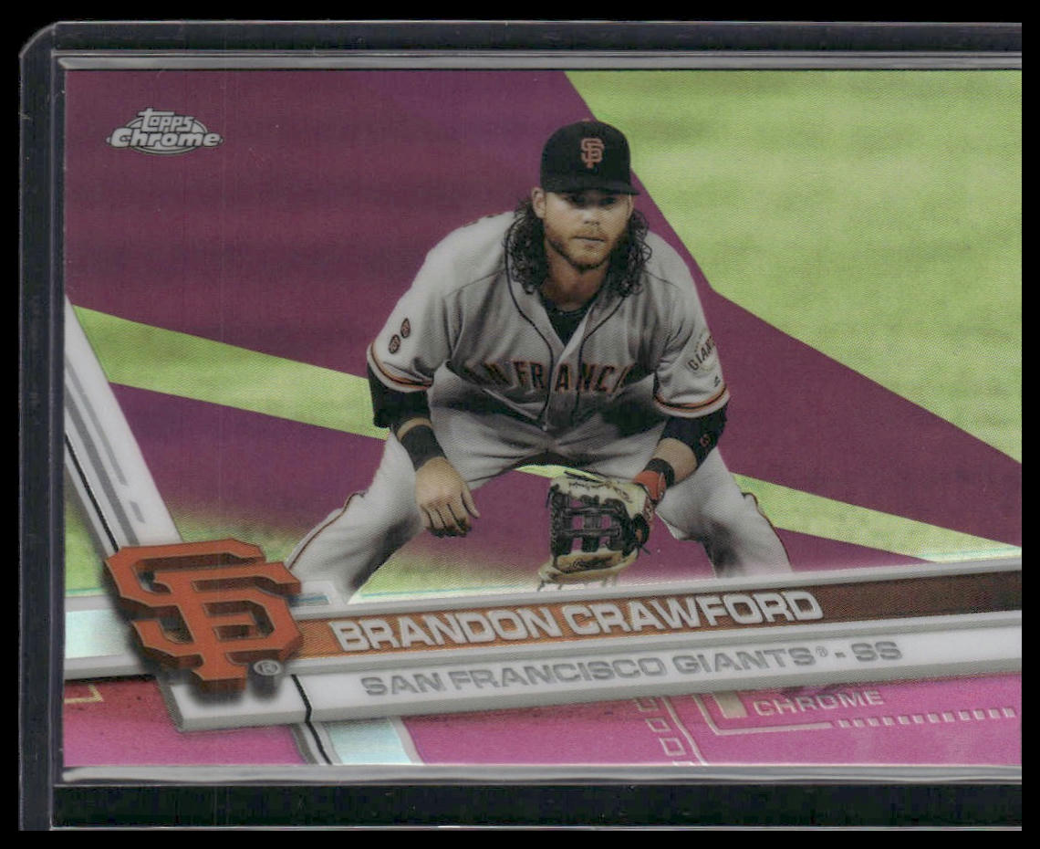 Brandon Crawford #111 2017 Topps Chrome Pink Refractor San Francisco Giants