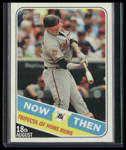 Manny Machado #NT-1 2018 Topps Heritage Now & Then Baltimore Orioles