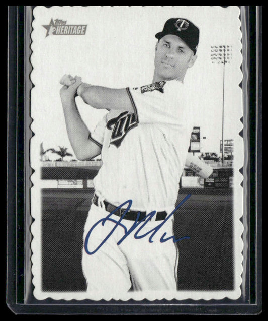 Joe Mauer #11 2018 Topps Heritage 1969 Topps Deckle High Number Minnesota Twins